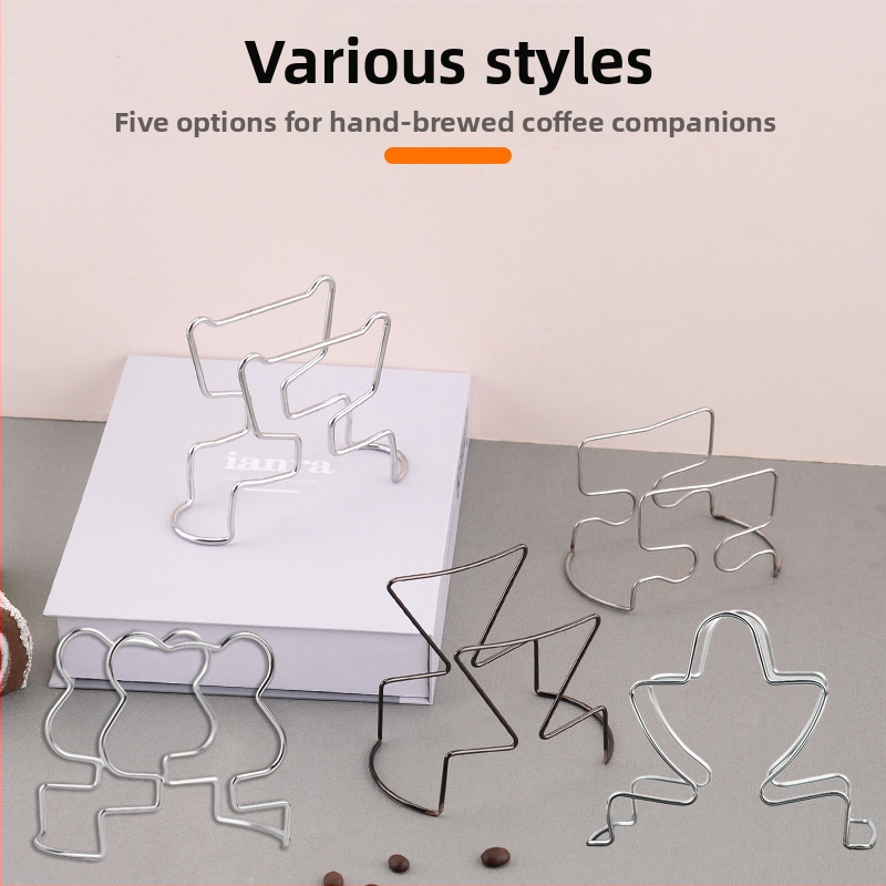 Roostevabast terasest kohvifiltrihoidik tilgakohvi jaoks — kaasaegne minimalistlik stiil