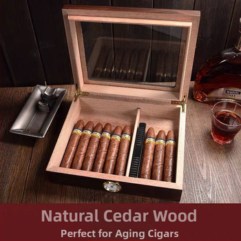 Drevená krabička na cigary, štýl ľahkého luxusu, cezhraničný vývoz exkluzívny