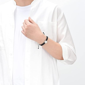 Brățară din oțel titan, lucrată manual, deschisă pentru cenusa părului animalului de companie, unisex, design geometric simplu