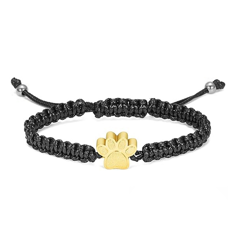 Brățară din oțel titan, lucrată manual, deschisă pentru cenusa părului animalului de companie, unisex, design geometric simplu