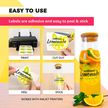 Прозрачен винилов стикер за водоустойчив печат върху PVC самозалепваща хартия, различни форми (квадрат, правоъгълник, овал, нестандартна), дебелина 0.1 мм, подложка: гласинова хартия, лепило: водно.