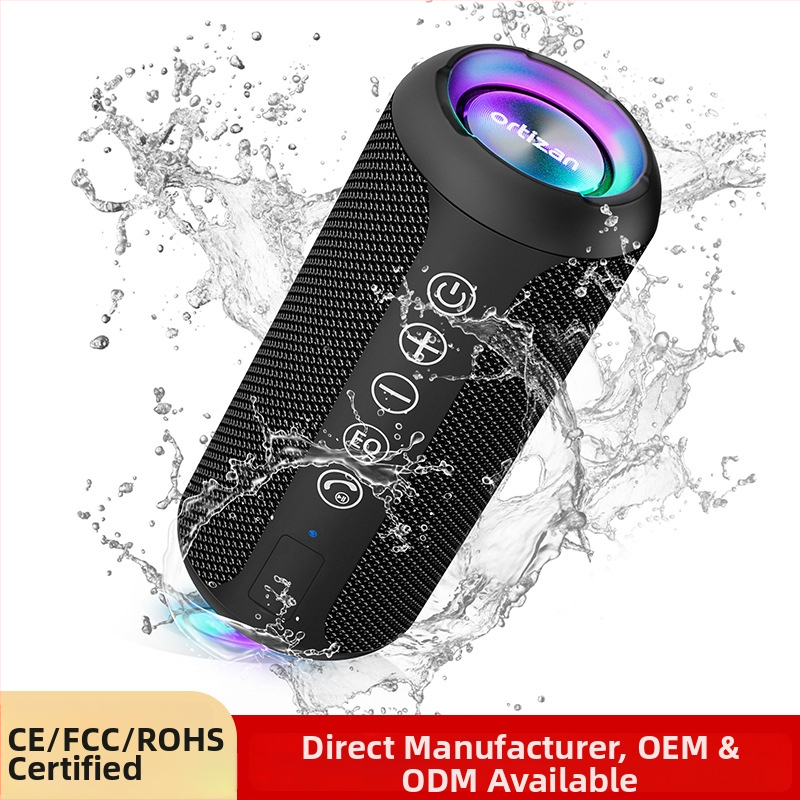Ortizan X10 Bezdrôtový Bluetooth Reproduktor s IPX7, 16W, 2 Reproduktory, Vstavaná Batéria 2000-4000mAh, Bluetooth 5.0