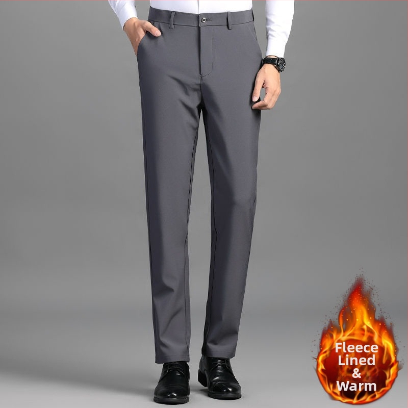 Pánske nohavice na oblek, business casual, rovný strih, polyester, jeseň