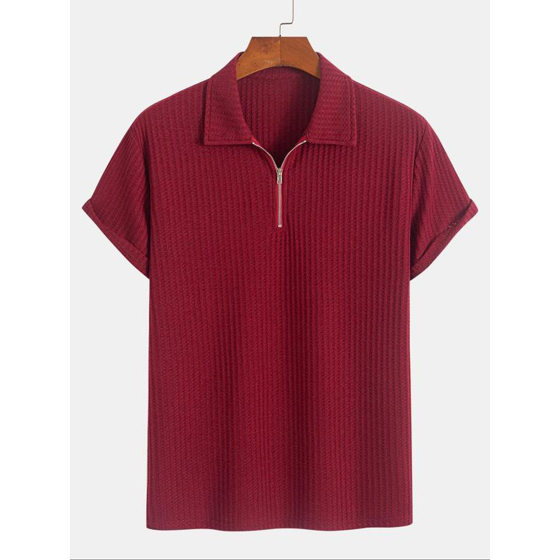 Unisex polo majica s rebrastom pleteninom – uski kroj, 3/4 rukavi, smjesa 51–70% vlakana proteina mlijeka, čisti pamuk