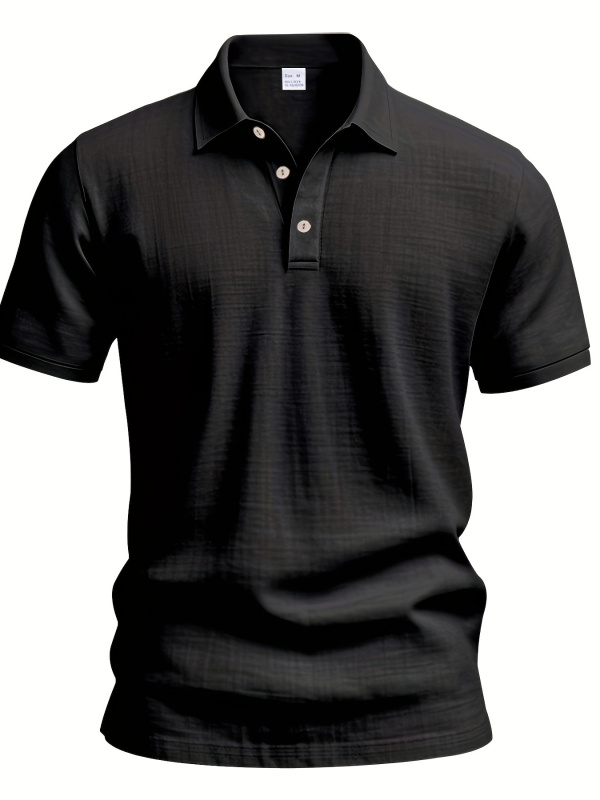 Slim-fit polo majica kratkih rukava, laneno-mješavina, prozračna, ljeto