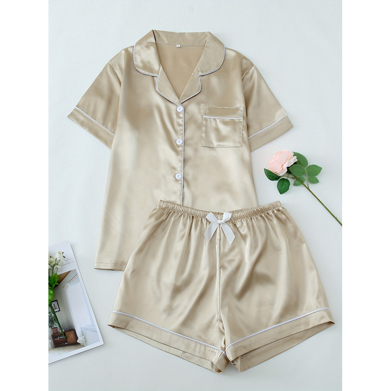 Set pyžám žien zo Sea Island Silk — priehľadný pastoraálny štýl, ultra-tenká tkanina (≤40 g/m²), 100% hlavná tkanina, jar