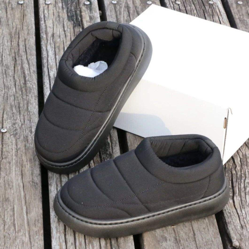 Pánske bavlnené domáce papuče na zimu, protišmyková podrážka, teplé a pohodlné, s TPR podrážkou