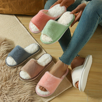 Ženske papuče Lolita stila, gornji dio od tkanine, EVA platforma, otvoreni prst, mekana potplata