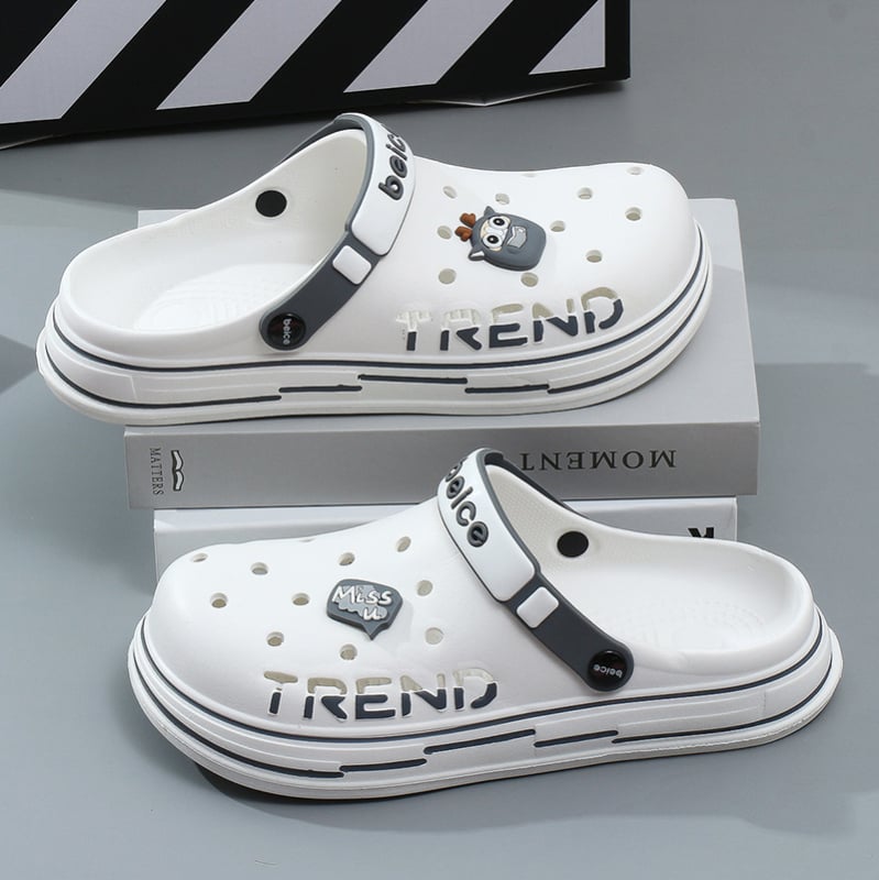 Batai su skylutėmis – unisex; viršus EVA; padas EVA; pado storis 1–3 cm