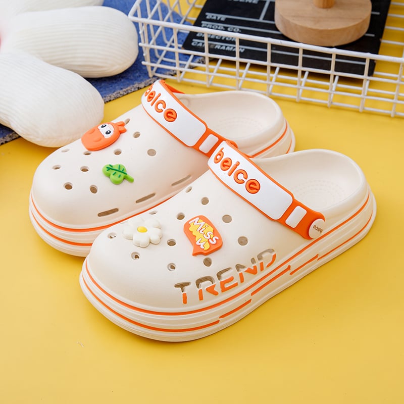 Batai su skylutėmis – unisex; viršus EVA; padas EVA; pado storis 1–3 cm