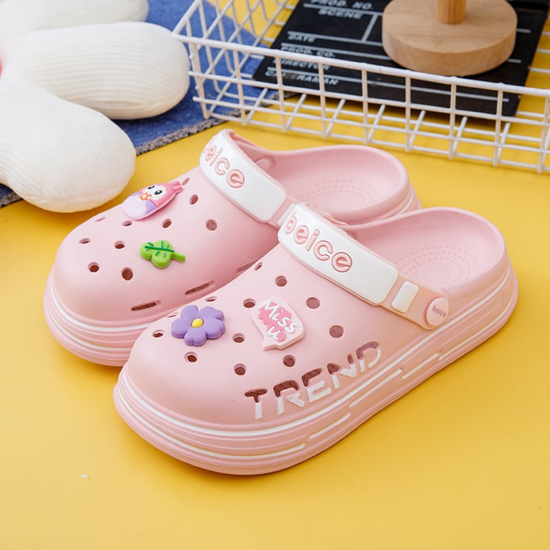 Batai su skylutėmis – unisex; viršus EVA; padas EVA; pado storis 1–3 cm