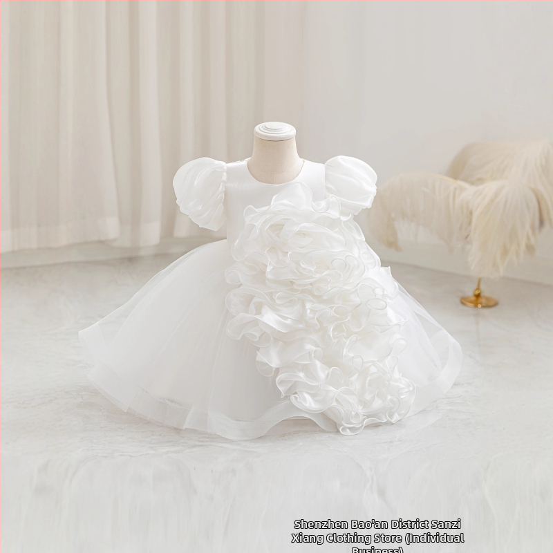 Dievčenské princezné šaty, sieťovinový materiál, hlavný materiál bavlna 95%, podšívka bavlna 20%, štýl: princezná