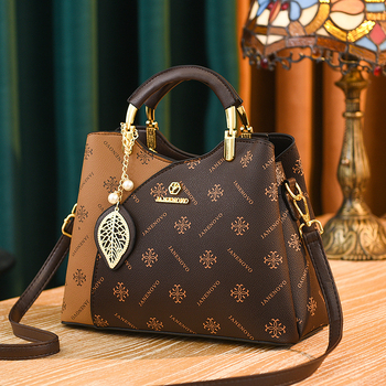 Geantă de damă crossbody cu panouri contrastante, piele PU, formă orizontal pătrată, închidere cu fermoar, căptușeală poliester