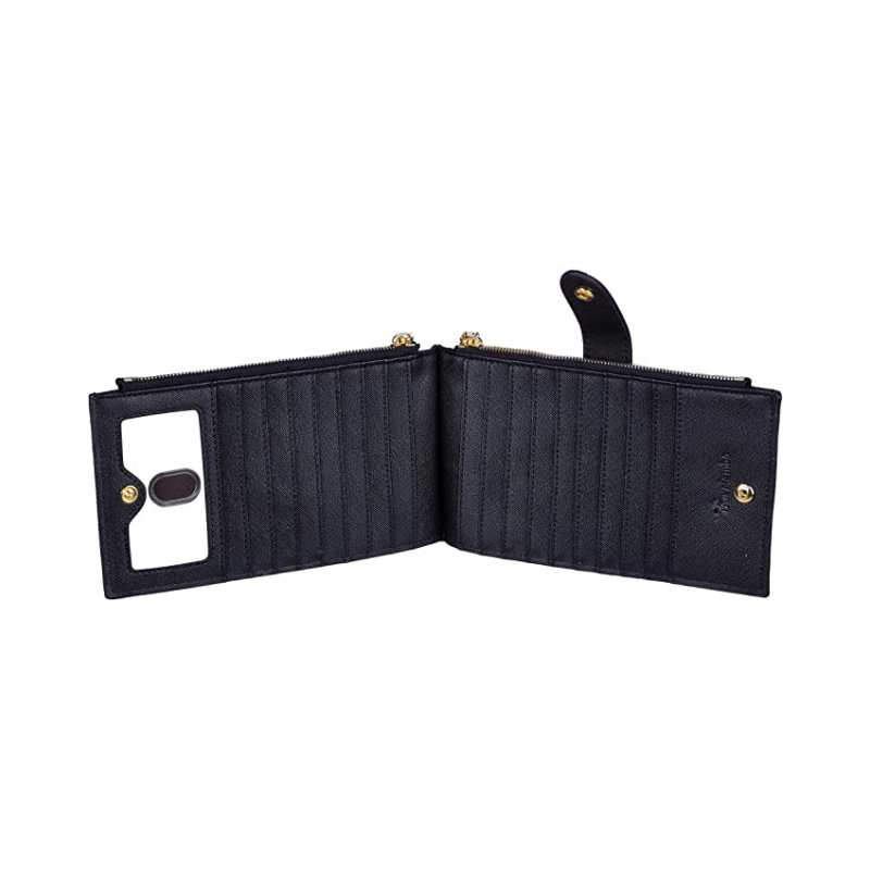 Vertikálna kožená peňaženka so zipsom, veľká kapacita a priehradky na viaceré karty, pre unisex použitie