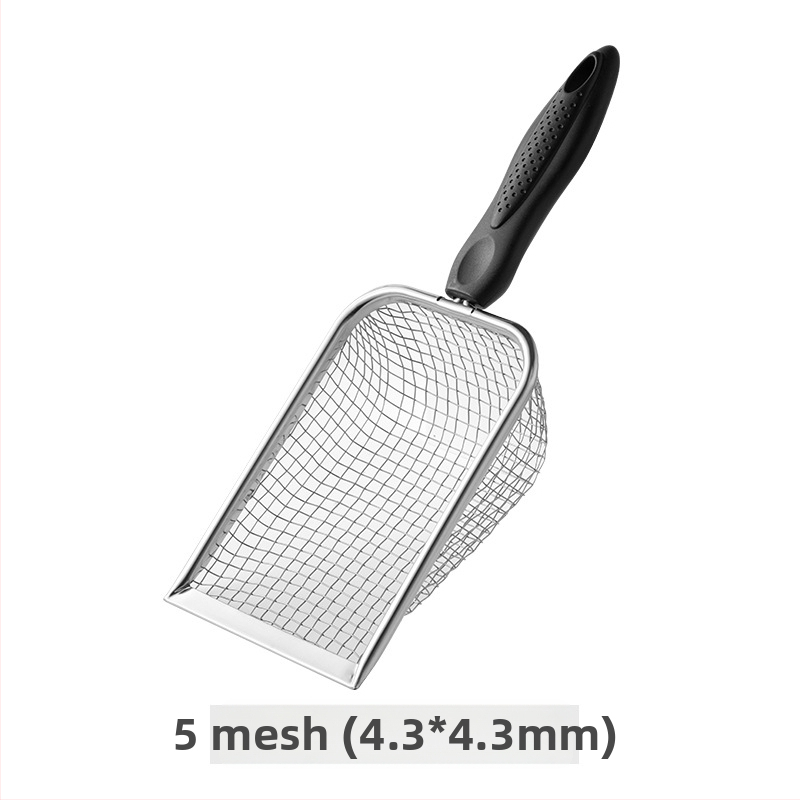 Mačacia lopatka na stelku s jemnými otvormi, nerezová oceľ a PP