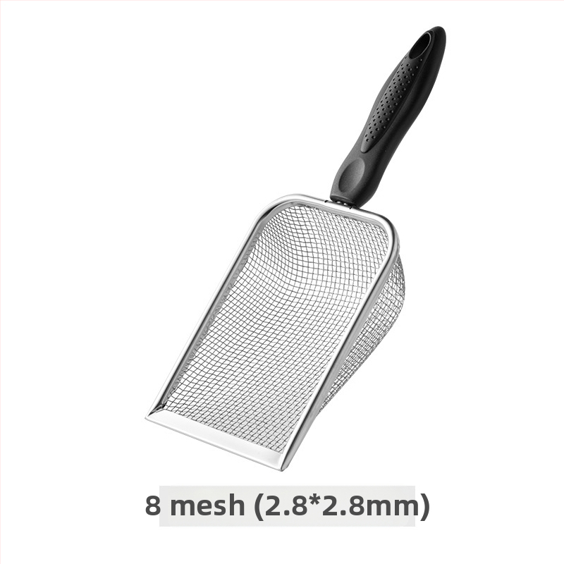 Mačacia lopatka na stelku s jemnými otvormi, nerezová oceľ a PP