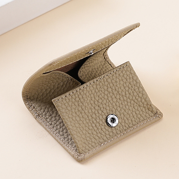 Mini mincová peňaženka z prvej vrstvy hovädzej kože, Liči vzor, unisex, vnútorná výstelka: super vlákno, leto 2025