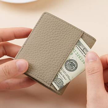 Mini mincová peňaženka z prvej vrstvy hovädzej kože, Liči vzor, unisex, vnútorná výstelka: super vlákno, leto 2025