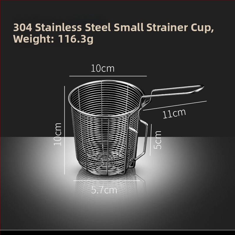 Koš na fritovanie z nehrdzavejúcej ocele 304 s filtrom na rezance, pochúťky a hranolky – rukoväť proti popáleninám, jednoduchý háčik, prispôsobiteľné Zhenggang Hardware