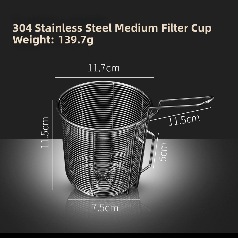 Koš na fritovanie z nehrdzavejúcej ocele 304 s filtrom na rezance, pochúťky a hranolky – rukoväť proti popáleninám, jednoduchý háčik, prispôsobiteľné Zhenggang Hardware