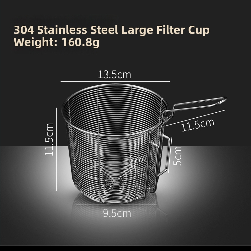 Koš na fritovanie z nehrdzavejúcej ocele 304 s filtrom na rezance, pochúťky a hranolky – rukoväť proti popáleninám, jednoduchý háčik, prispôsobiteľné Zhenggang Hardware