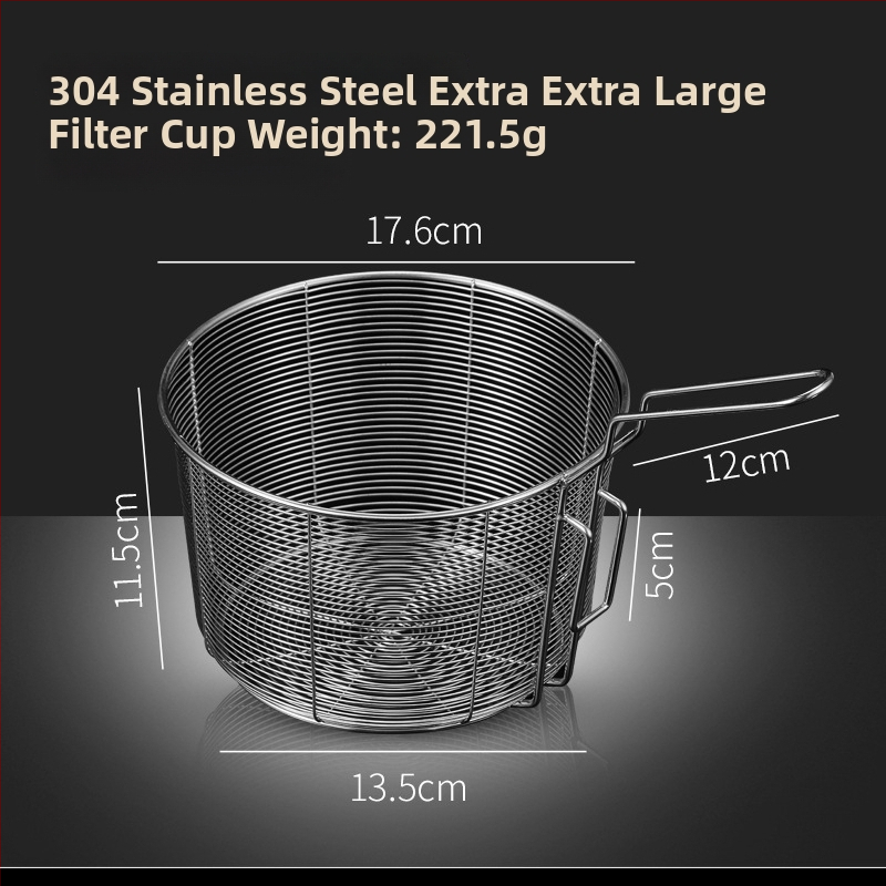 Koš na fritovanie z nehrdzavejúcej ocele 304 s filtrom na rezance, pochúťky a hranolky – rukoväť proti popáleninám, jednoduchý háčik, prispôsobiteľné Zhenggang Hardware