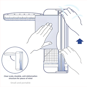 Ručný rezník na papier A4 – typ pravítka A4-2, plast, Značka: Other, Účel: rezanie