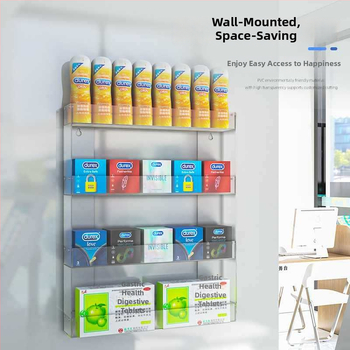 Stenu montovaný stojan na cigarety, viacposchodové skladovanie, z plastu