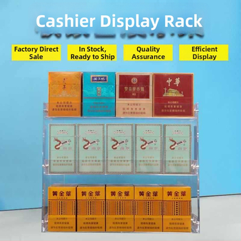 Stenu montovaný stojan na cigarety, viacposchodové skladovanie, z plastu