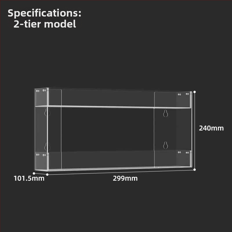 Stenu montovaný stojan na cigarety, viacposchodové skladovanie, z plastu
