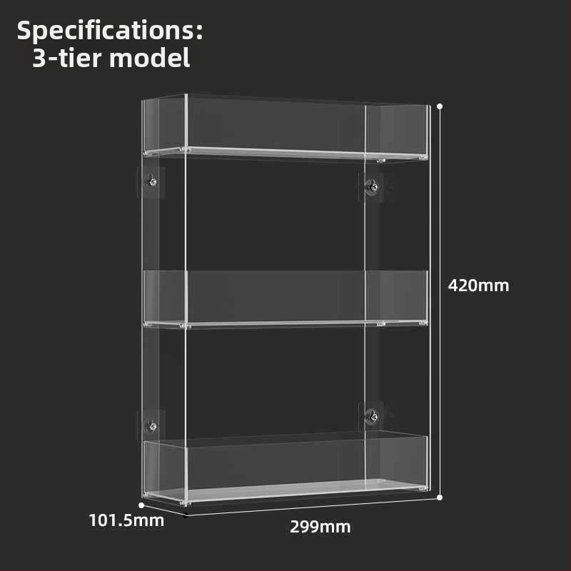 Stenu montovaný stojan na cigarety, viacposchodové skladovanie, z plastu