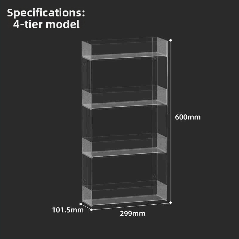 Stenu montovaný stojan na cigarety, viacposchodové skladovanie, z plastu
