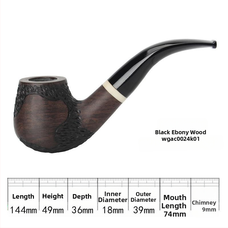 Drevená fajka, ručne vyrobená, staromódny tabakový doplnok, 9 mm filtr