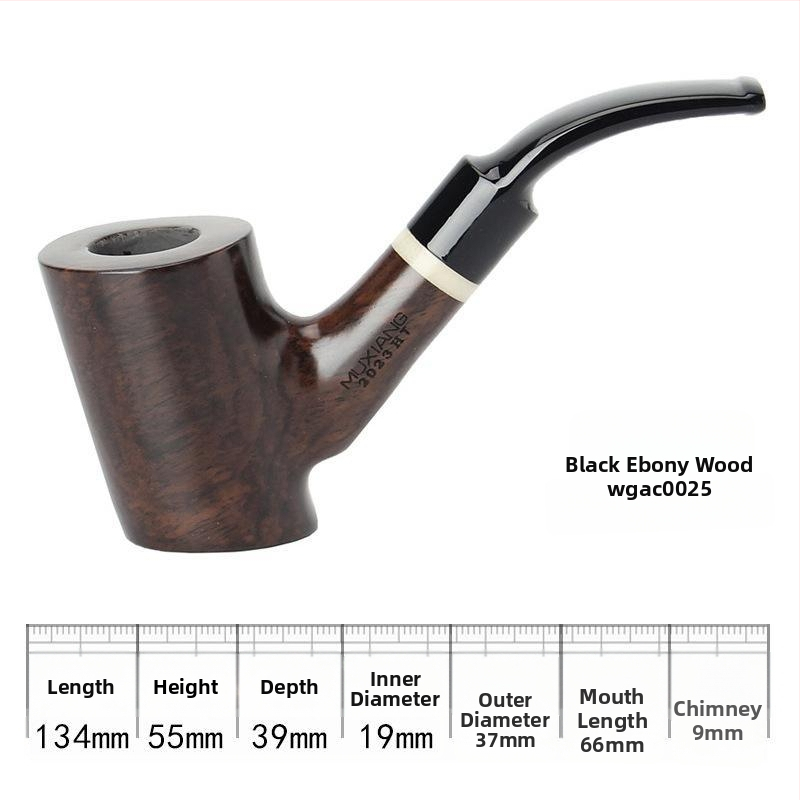 Drevená fajka, ručne vyrobená, staromódny tabakový doplnok, 9 mm filtr