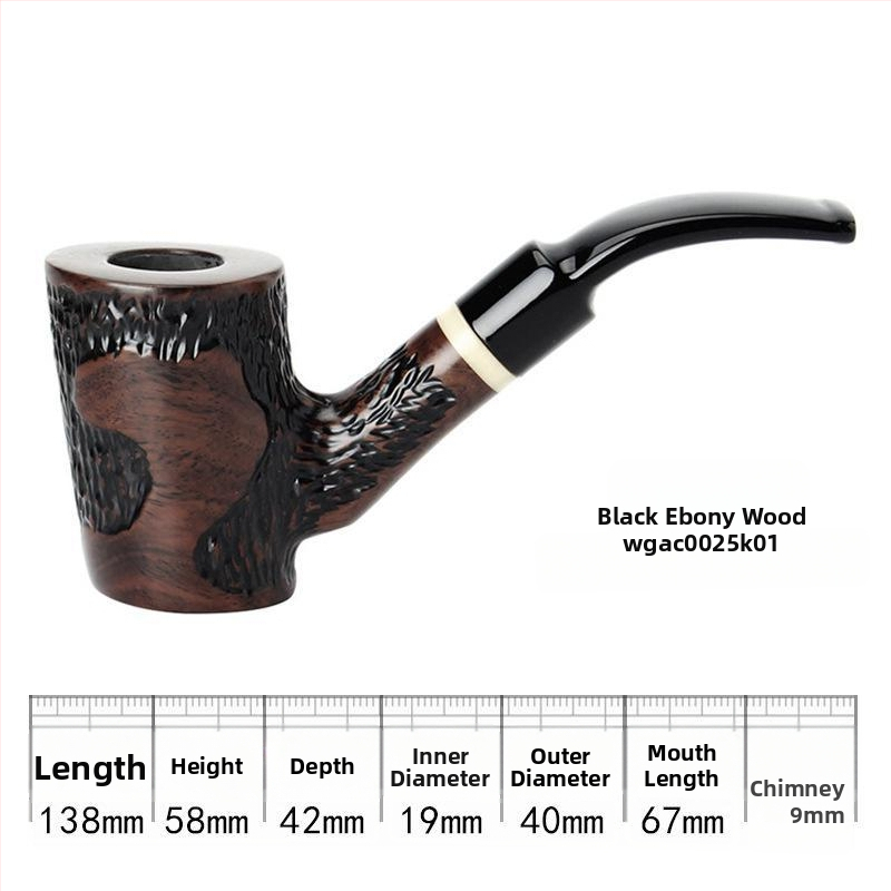 Drevená fajka, ručne vyrobená, staromódny tabakový doplnok, 9 mm filtr