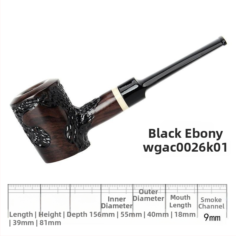 Drevená fajka, ručne vyrobená, staromódny tabakový doplnok, 9 mm filtr