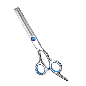 Foarfece de tuns pentru câini - Oțel inoxidabil, foarfece de îngrijire a animalelor de companie cu cap rotund de siguranță și lamă superioară curbată (Profesional)