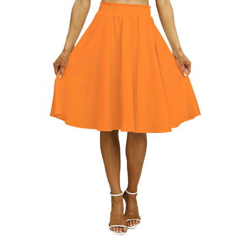 Plietuota trumpa sijonė — meninis vintage stilius, retro stilius; poliesteris (95%+), vientisas raštas, mikroelastingumas