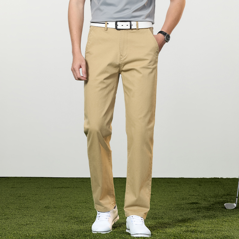 Muške bijele pamučne ljetne hlače, casual stil, ravnog kroja, srednje visine struka, lagane