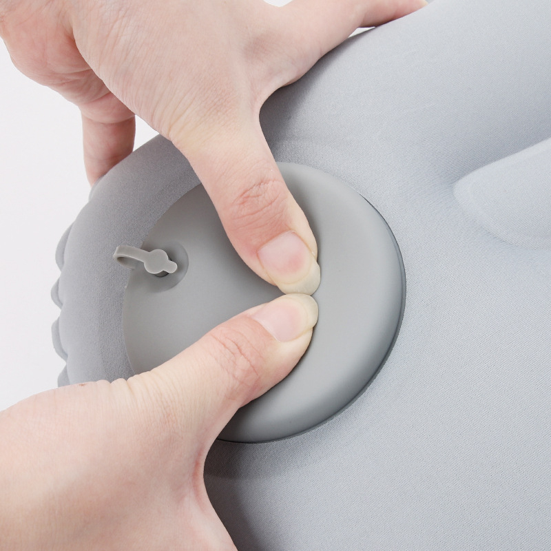 Milk Silk nafukovací štvorcový vankúš — minimalistický štýl, pre dospelých, cestovný nafukovací vankúš (Materiál: Milk silk; Model: Milk silk inflatable square pillow)