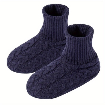 Férfi beltéri papucs vastag talppal (0–3 cm), sportos stílus, Xishi velúr felsőrész, hemp szőtt talp, téli kiadás