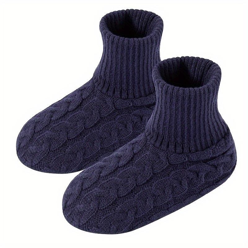 Férfi beltéri papucs vastag talppal (0–3 cm), sportos stílus, Xishi velúr felsőrész, hemp szőtt talp, téli kiadás