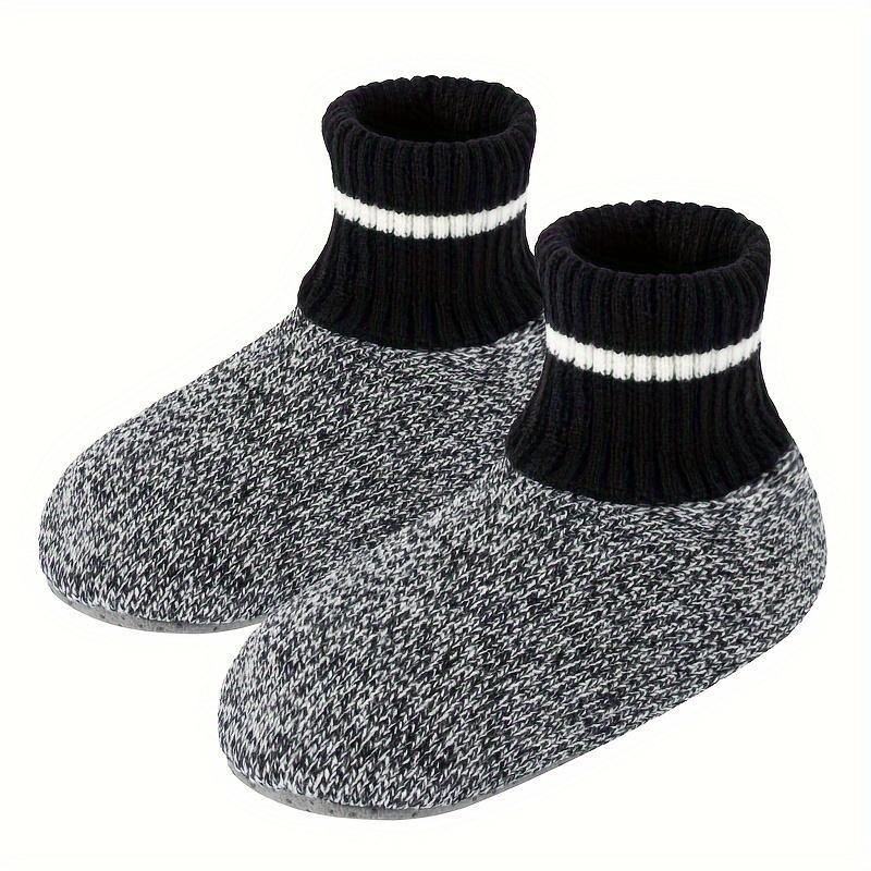 Férfi beltéri papucs vastag talppal (0–3 cm), sportos stílus, Xishi velúr felsőrész, hemp szőtt talp, téli kiadás