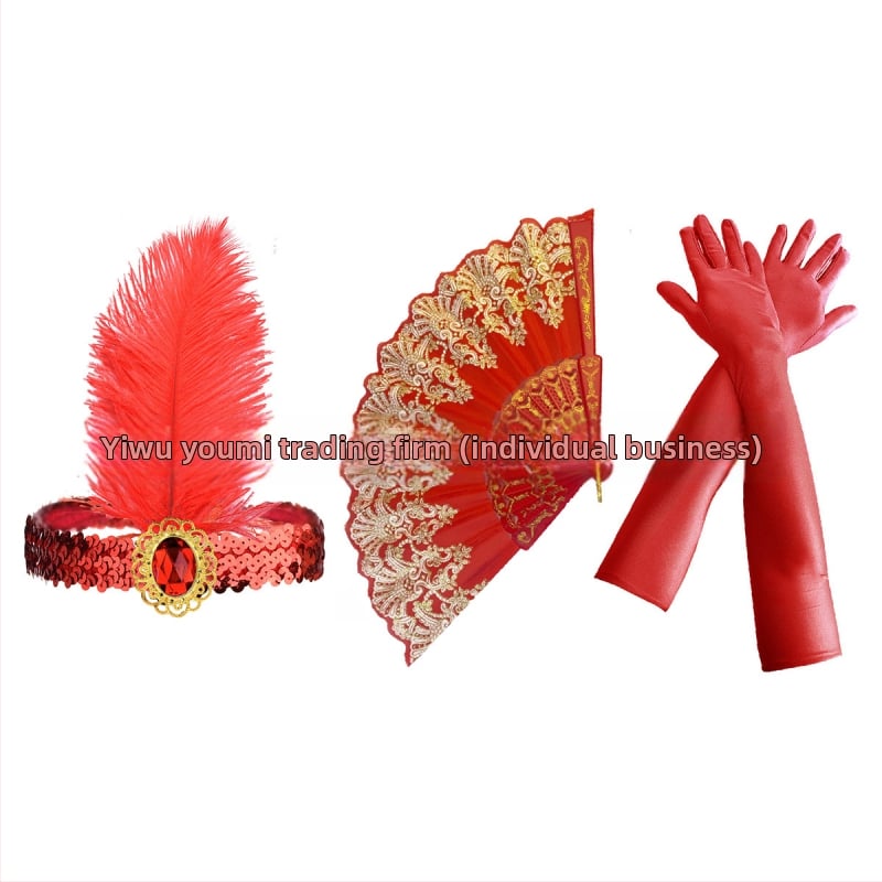 Perová ozdoba na čelenku s perami a diamantovými prvkami - inšpirované 1920-tych rokov, kód SHI231440, skladom, leto 2025