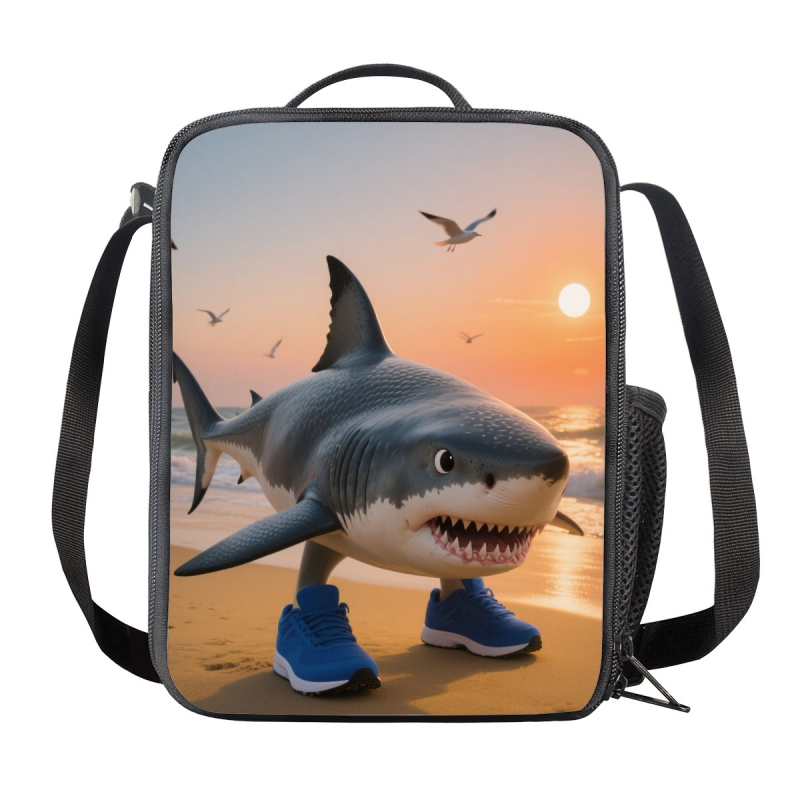 Pietų maišas su šonine tinkle, 600D poliesteris+EVA+PE medvilnė, šiuolaikiškas minimalistinis stilius, sulankstomas, modelis G, tinka kampusui/darbui/piknikui