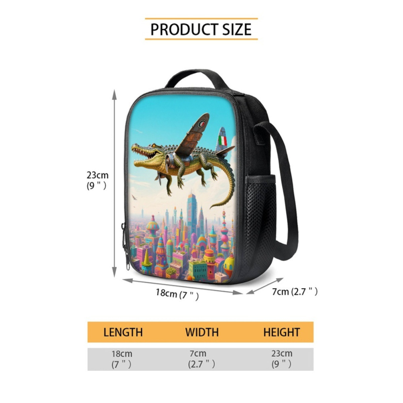 Pietų maišas su šonine tinkle, 600D poliesteris+EVA+PE medvilnė, šiuolaikiškas minimalistinis stilius, sulankstomas, modelis G, tinka kampusui/darbui/piknikui