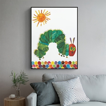 Olajfestmény dekoratív kép fa keretben, bekeretezett; minta: állatok, absztrakt, rajzfilm; inkjet nyomtatás