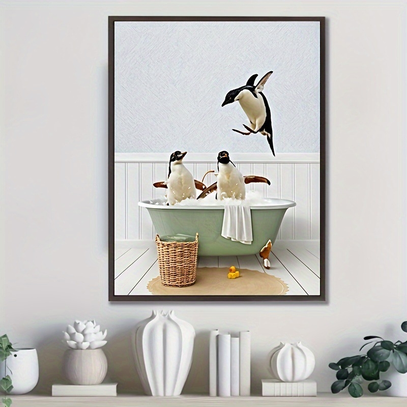 Olajfestmény dekoratív kép fa keretben, bekeretezett; minta: állatok, absztrakt, rajzfilm; inkjet nyomtatás