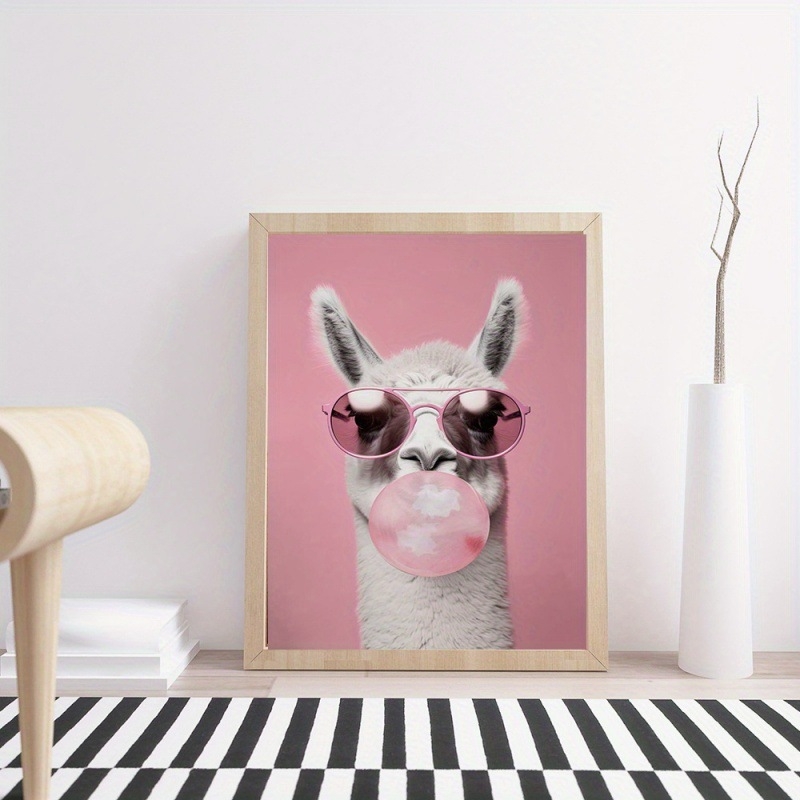 Olajfestmény dekoratív kép fa keretben, bekeretezett; minta: állatok, absztrakt, rajzfilm; inkjet nyomtatás