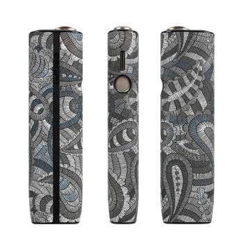 Carcasă de protecție pentru Ilum One PC, TPU moale + piele PU, model lemn, cu spațiu de stocare